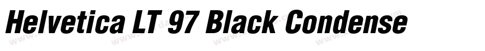 Helvetica LT 97 Black Condensed字体转换